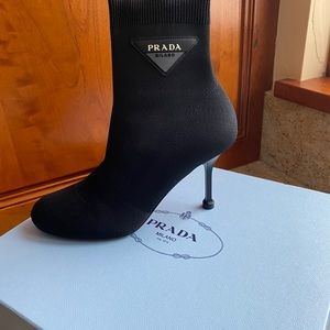 Prada logo 90 sock booties